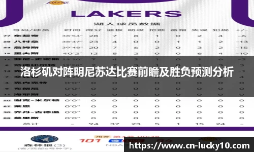洛杉矶对阵明尼苏达比赛前瞻及胜负预测分析